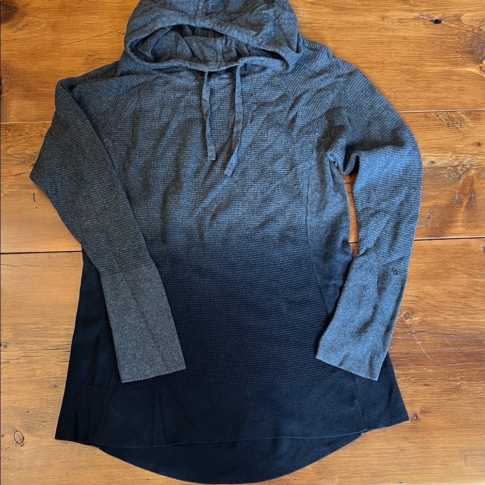 Chic Ombre Gray and Black Women's Hoodie